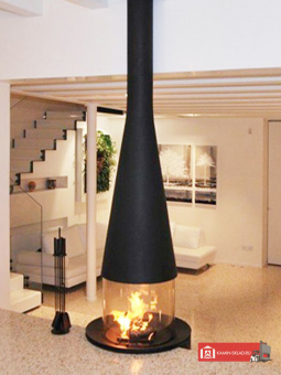 Центральный дровяной камин Filiofocus 1600 со стеклом  в Владивостоке