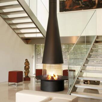 Центральный газовый камин Filiofocus 1600 со стеклом в Владивостоке