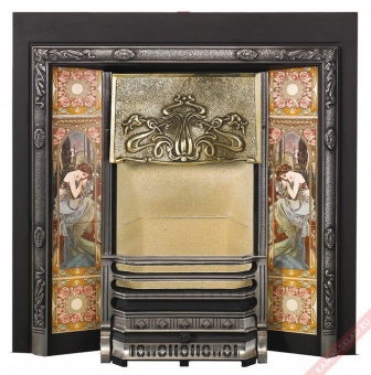 Art Nouveau Tiled Fireplace в Владивостоке