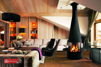 Центральный дровяной камин Filiofocus 1600 со стеклом  в Владивостоке