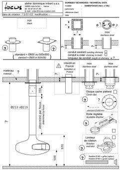 Чертеж для DOMOFOCUS со стеклом