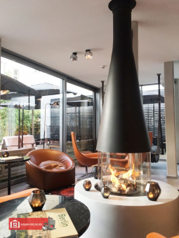 Центральный дровяной камин Filiofocus 1600 со стеклом  в Владивостоке