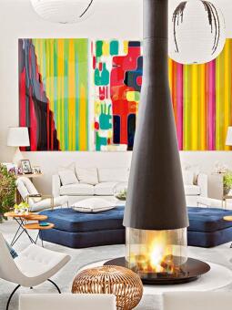 Центральный газовый камин Filiofocus 2000 со стеклом в Владивостоке