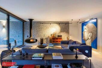 Подвесной дровяной камин Domofocus со стеклом в Владивостоке