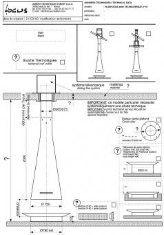 Чертеж для телескопический камин Filiofocus 2000