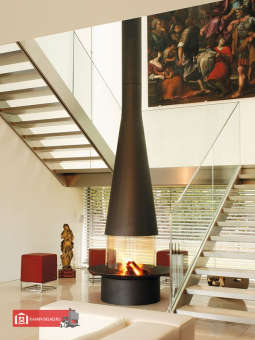 Центральный дровяной камин Filiofocus 1600 со стеклом  в Владивостоке