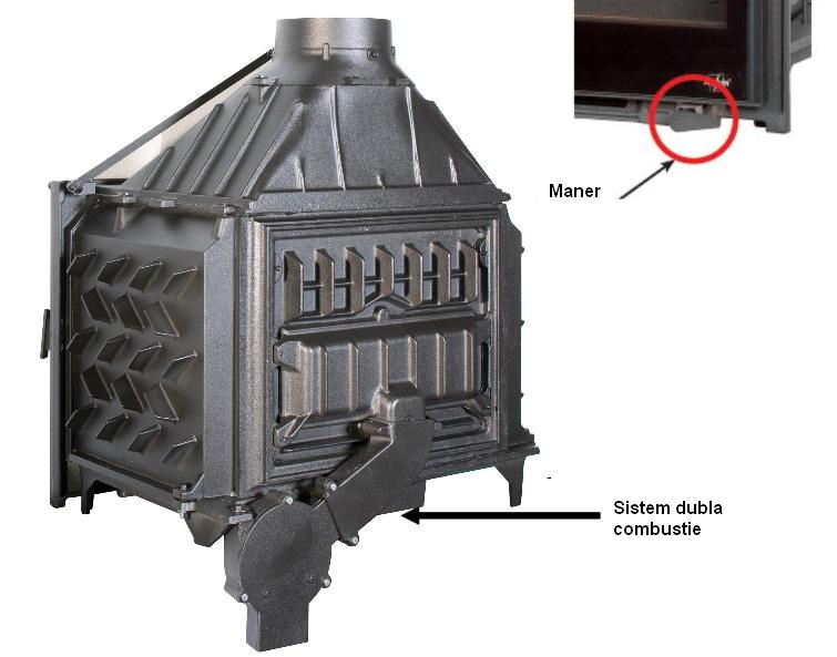 подаем кислород в топку из подвального помещения